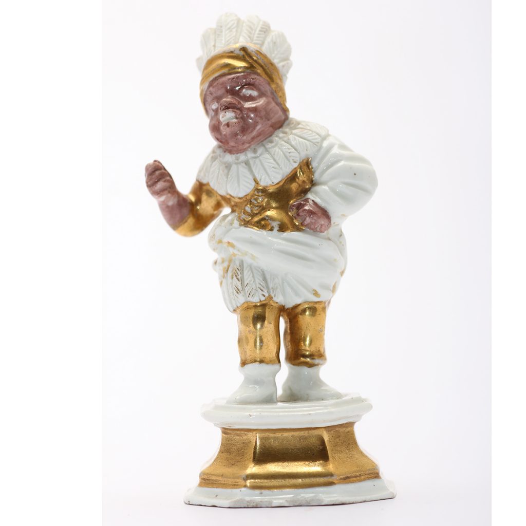 Bottger porcelain figure - ‘Indian dwarf’ from a grotesque set of the continents, circa 1720